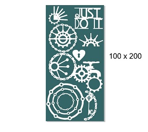 Just Do IT ,mechanicals,cogs,chain,100 x 200mm min buy 3
